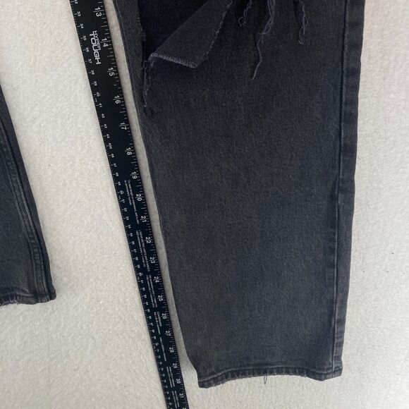 Abercrombie & Fitch Curve Love Jeans‎ Women's 28/6 The 90s Straight Black Denim - Picture 9 of 13